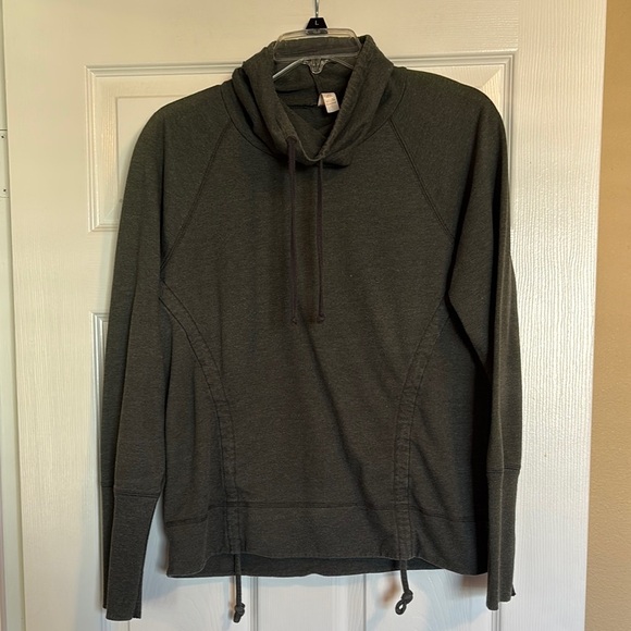 Lucy women’s dark green cowl neck sweatshirt size large - Picture 1 of 9